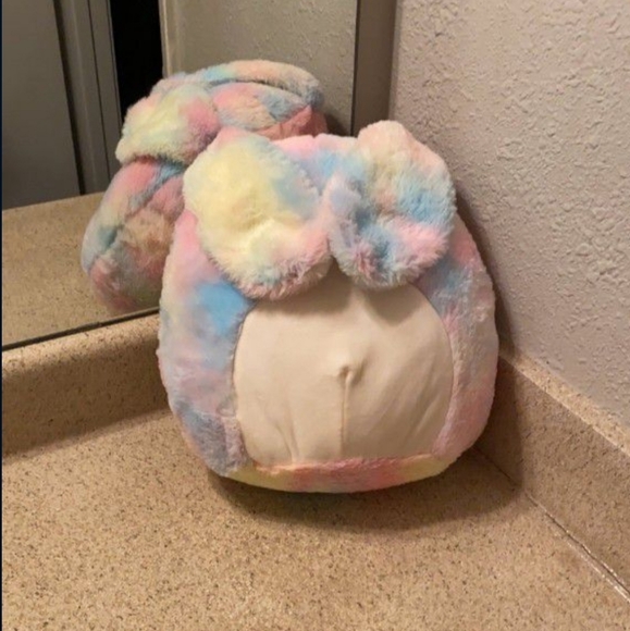 12" Fuzzamallow Cotton Candy Colored Bunny - "Candy" Limited Easter Edition Squi - Picture 12 of 16